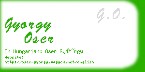 gyorgy oser business card